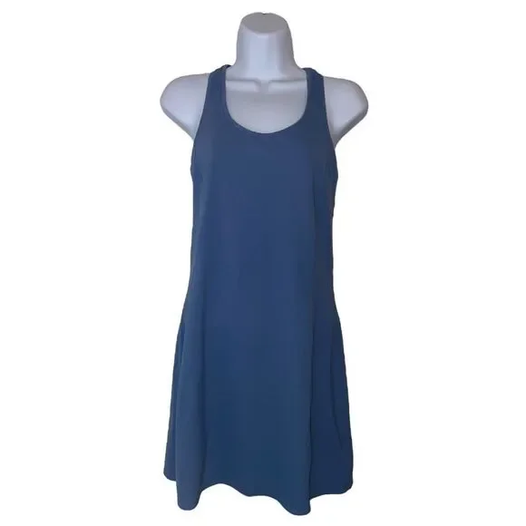 Athleta | Dresses | Athleta On My Way Athletic Dress Racerback Performance Sport  Casual Blue Size S | Poshmark
